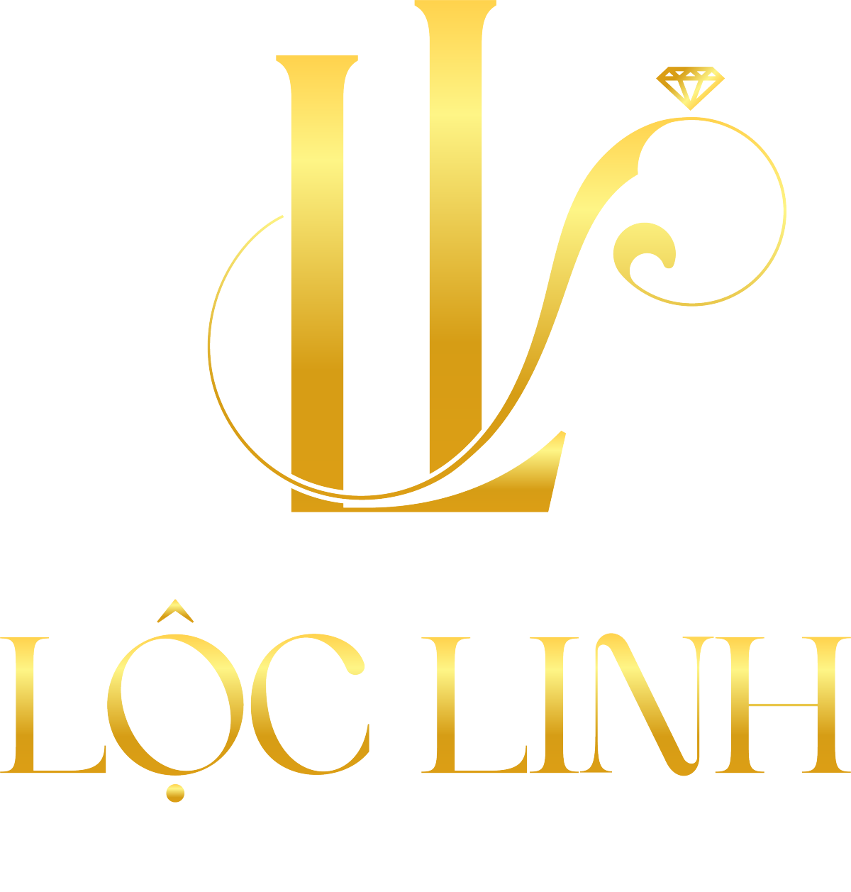 Logo Lộc Linh Wedding màu vàng